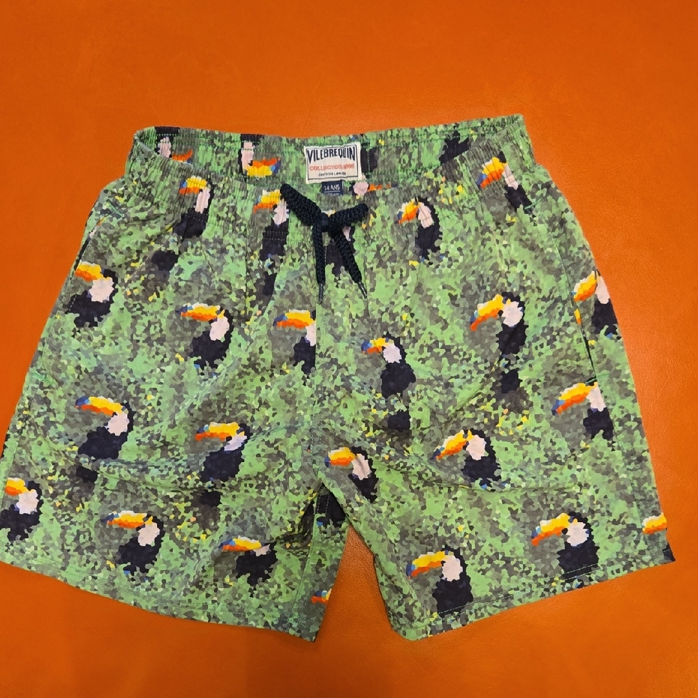 Vilebrequin Limited Edition Jungle Print Shorts, Swim Trunks 14 Boys